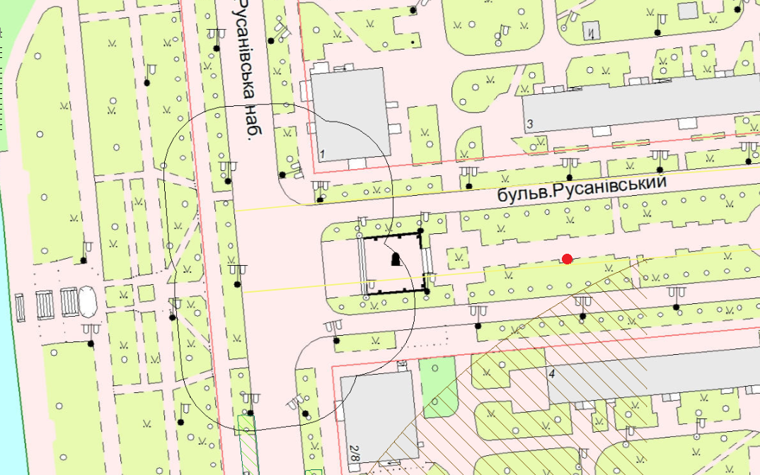 Розміщення атракціонів, Русанівський бульвар (аллея біля Русанівського бульвару, 4) зображення